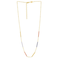 Tri-color Gold Polished  Necklace