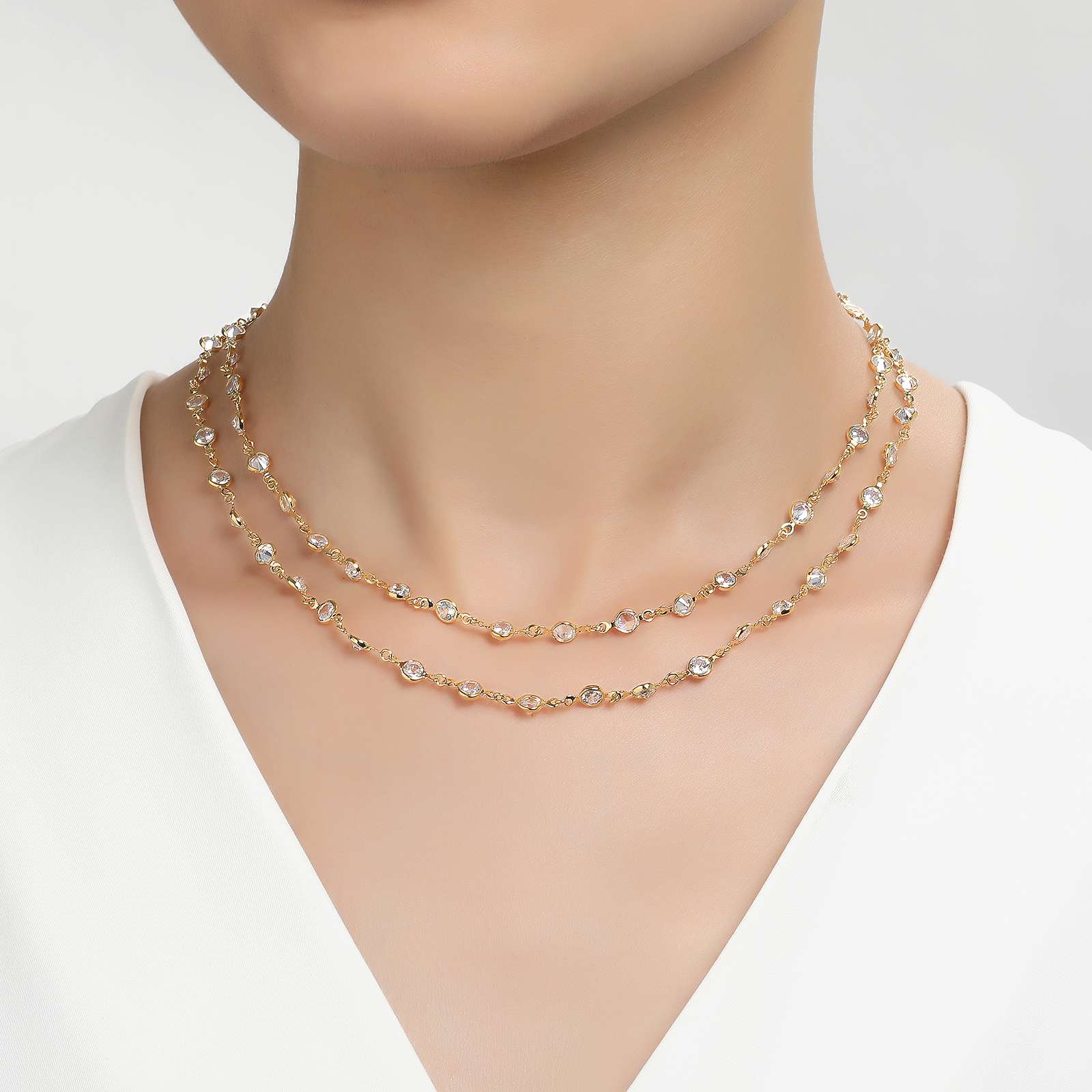 LAFONN Classic Station Necklace N0009CLG16
