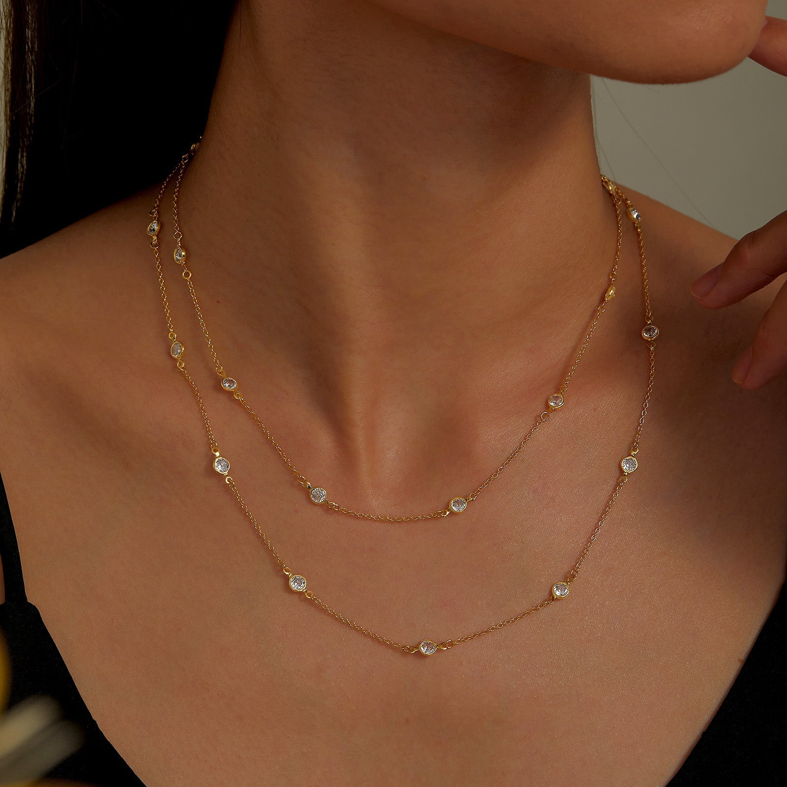 LAFONN Classic Station Necklace N0016CLP36