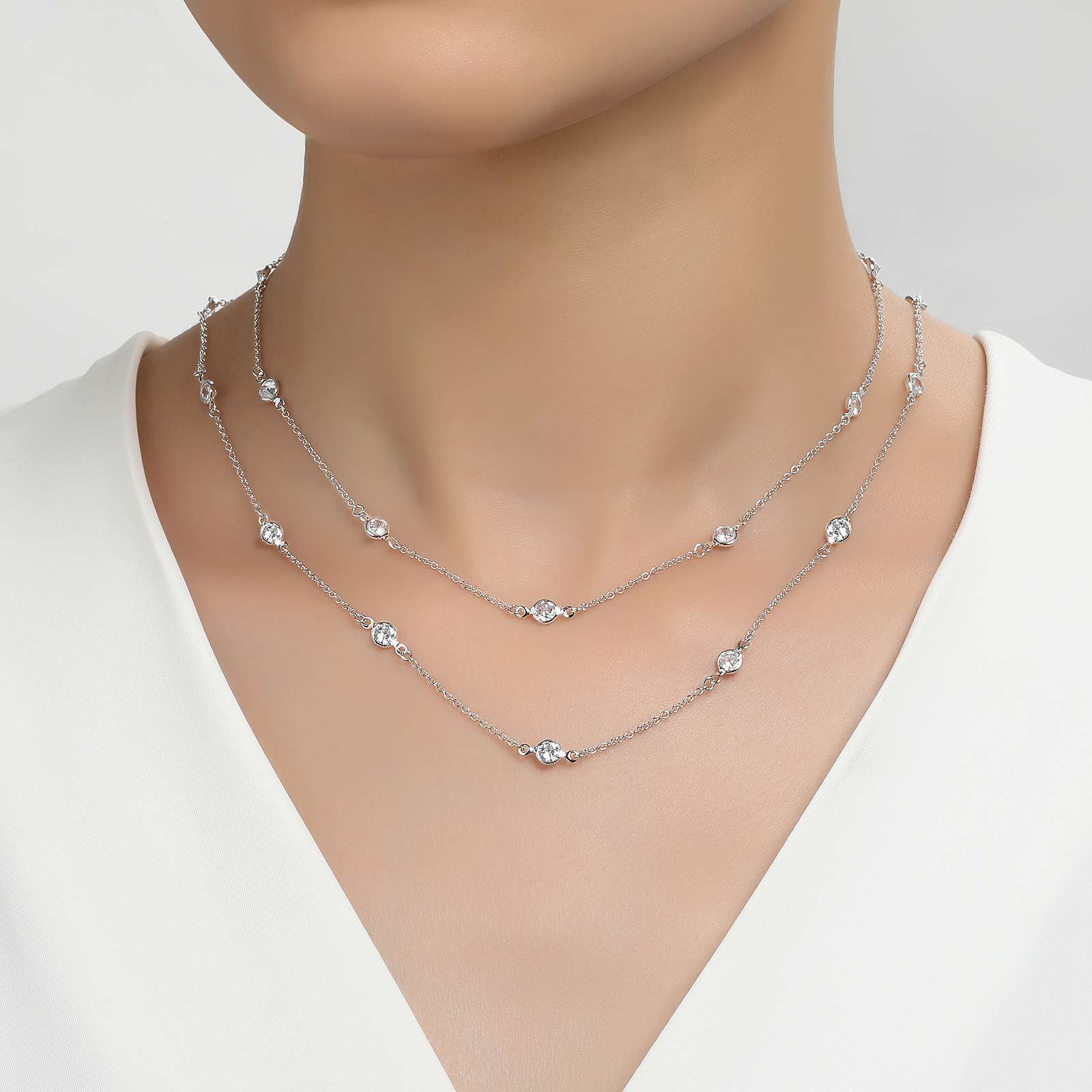 LAFONN Classic Station Necklace N0016CLG36