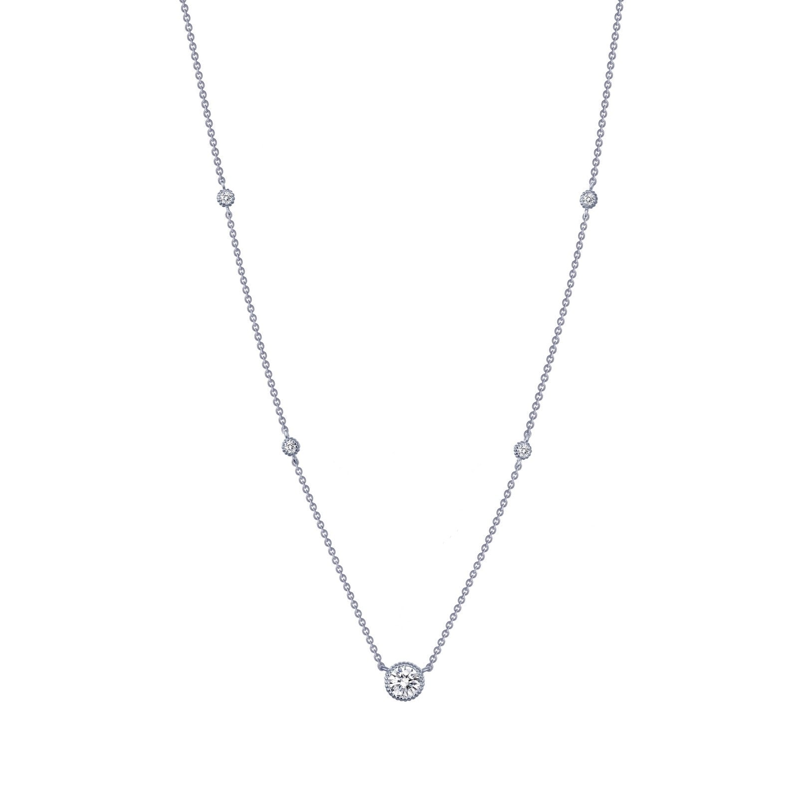 LAFONN 0.78 CTW Station Necklace N0039CLP18