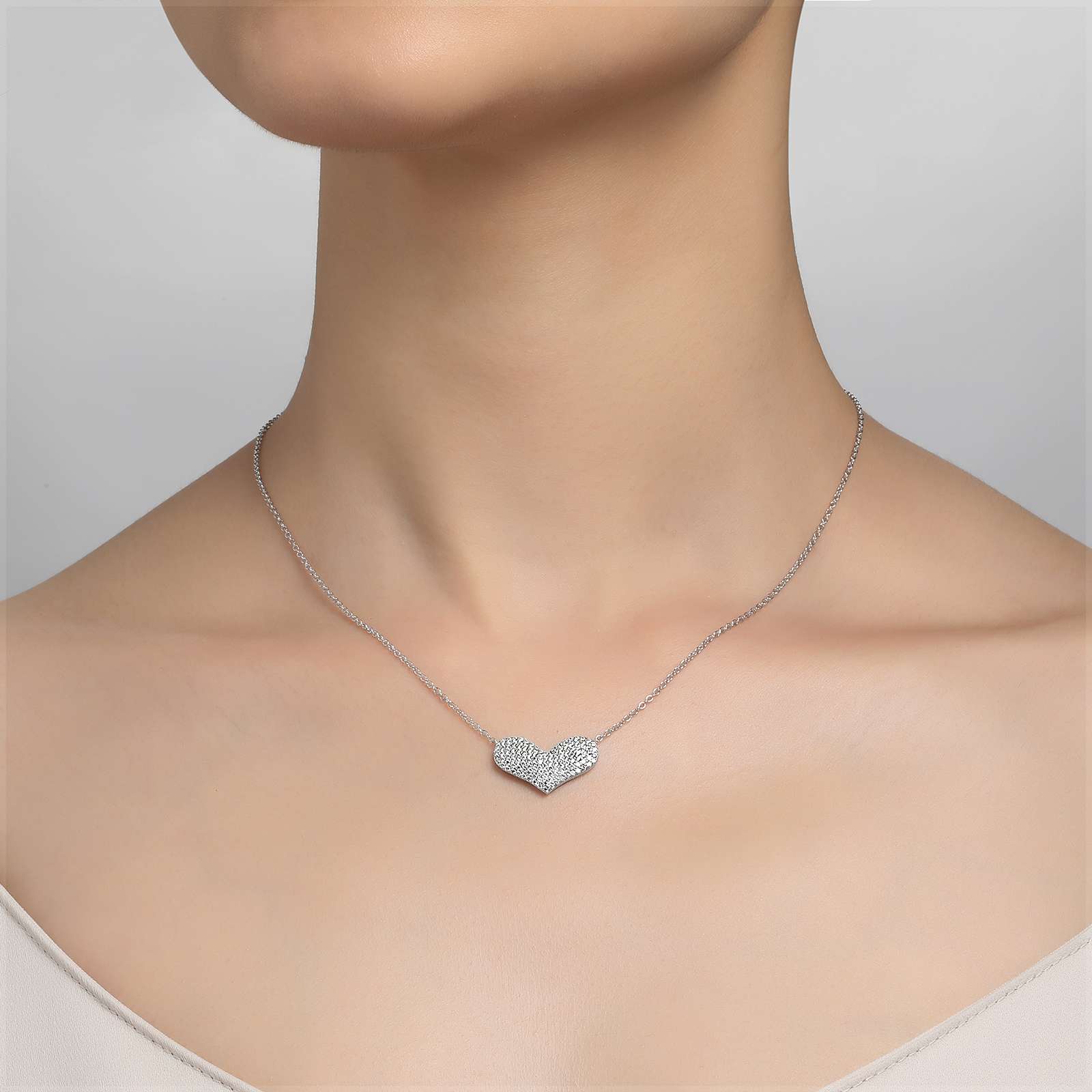 LAFONN 1.21 CTW Heart Necklace N0041CLP18