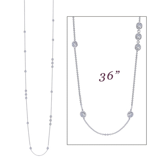 LAFONN 6.48 CTW Station Necklace N0083CLP36