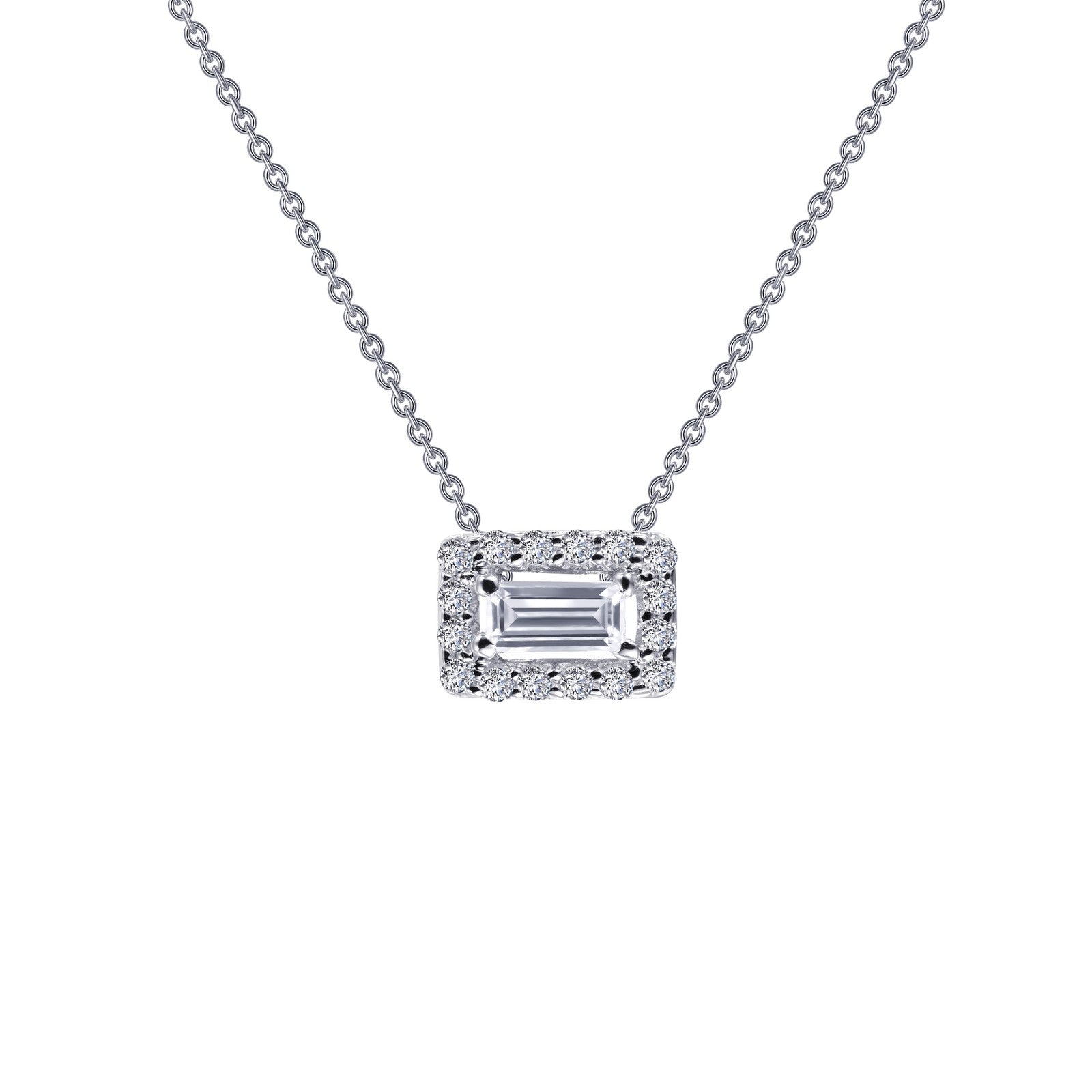 LAFONN Baguette Halo Necklace N0105CLP18