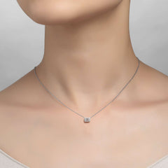 LAFONN Baguette Halo Necklace N0105CLP18