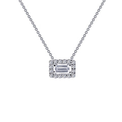 LAFONN Baguette Halo Necklace N0105CLP18