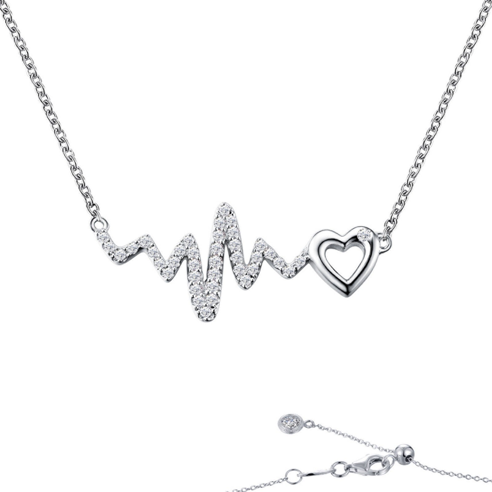 LAFONN Heart & Heartbeat Necklace N0162CLP20