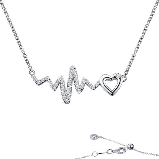 LAFONN Heart & Heartbeat Necklace N0162CLP20