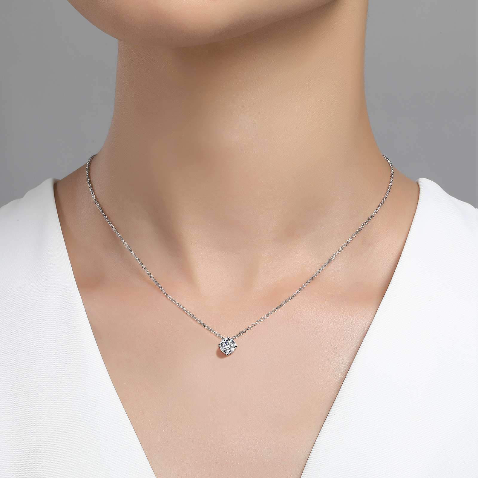 LAFONN 0.85 CTW Solitaire Necklace N0173CLG20