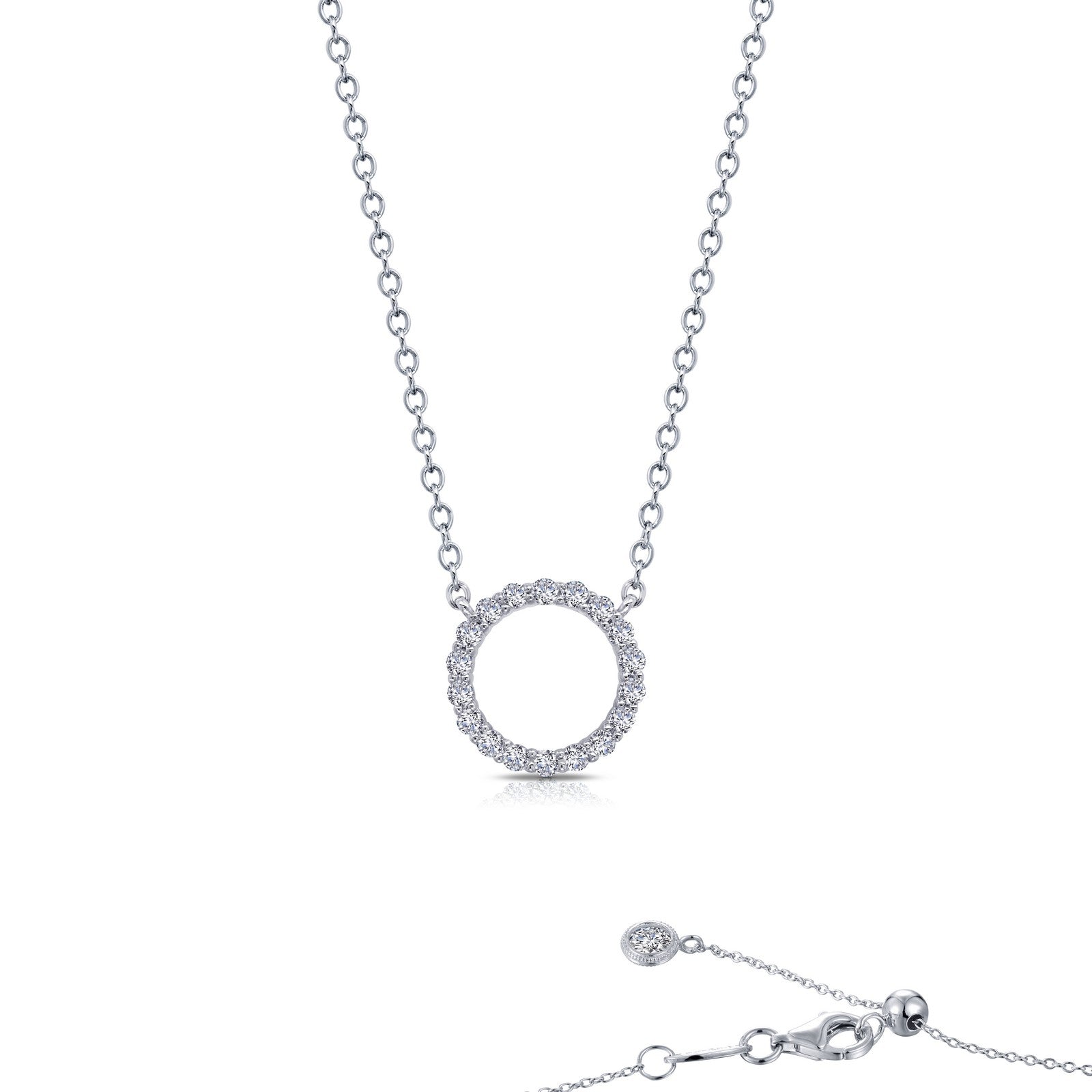 LAFONN 0.54 CTW Open Circle Necklace N0187CLP20