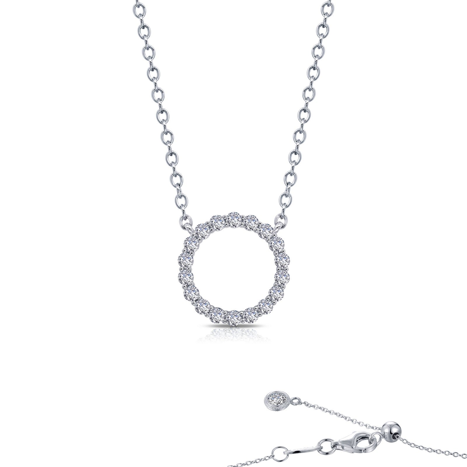 LAFONN 0.88 CTW Open Circle Necklace N0189CLP20