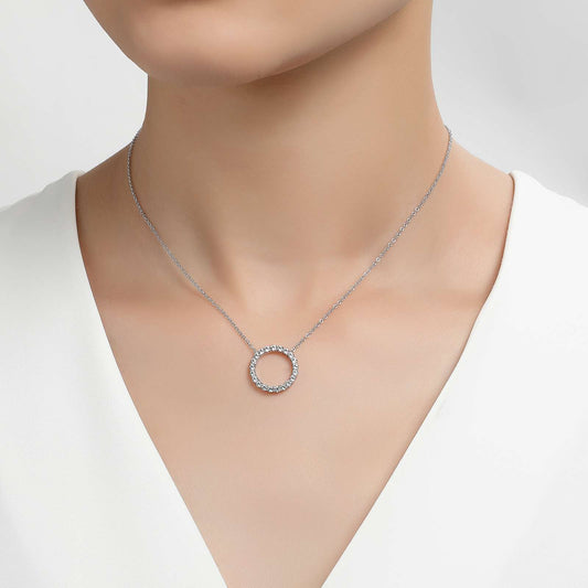 LAFONN 0.88 CTW Open Circle Necklace N0189CLP20