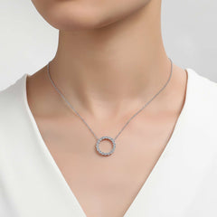 LAFONN 1.15 CTW Open Circle Necklace N0190CLP20