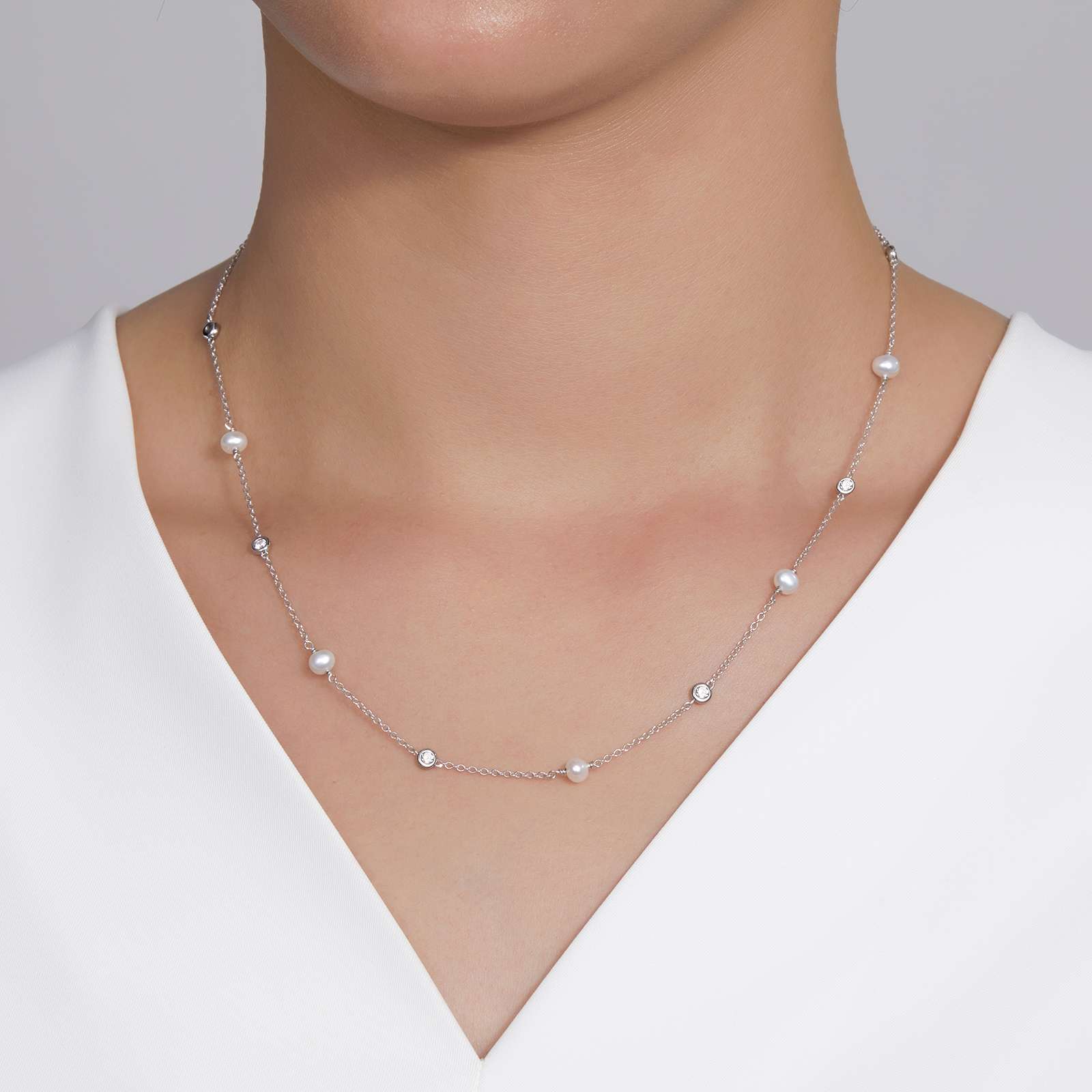 LAFONN Cultured Freshwater Pearl Necklace N0234PLP18