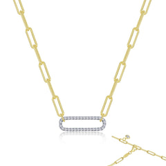 LAFONN 2-Tone Paperclip Necklace N0239CLT20