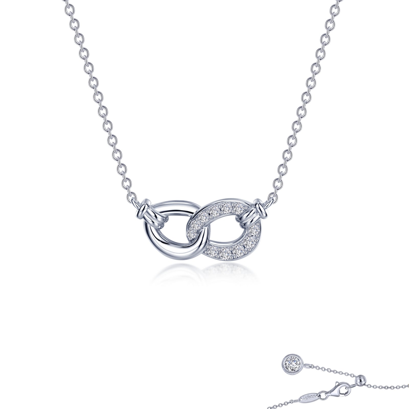 LAFONN Interlocking Circles Necklace N0271CLT20