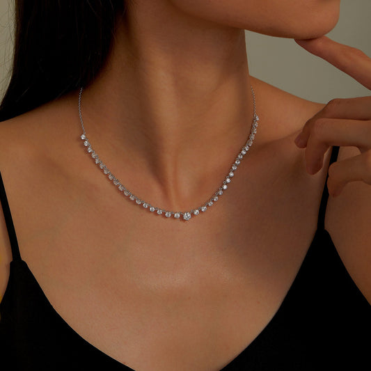LAFONN Graduated Tennis Necklace N0272CLP16