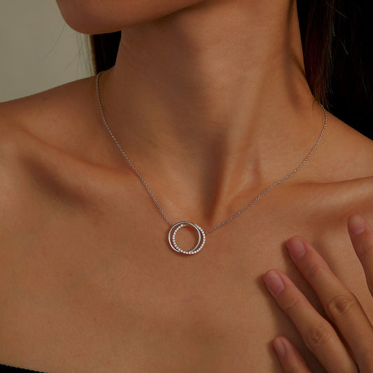 LAFONN Interlocking Circles Necklace N0274CLP20
