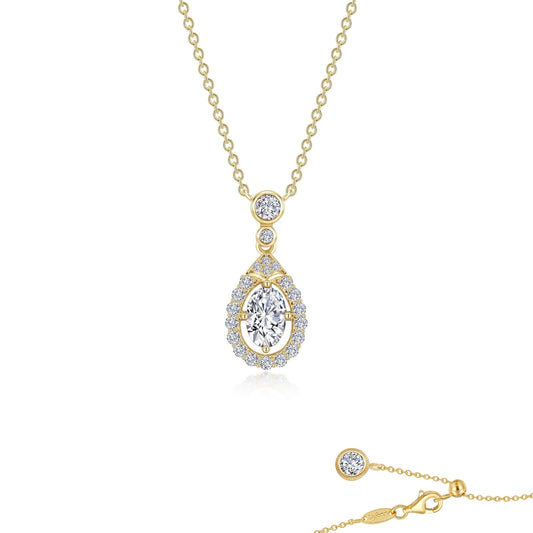 LAFONN Oval Halo Necklace N0275CLP20