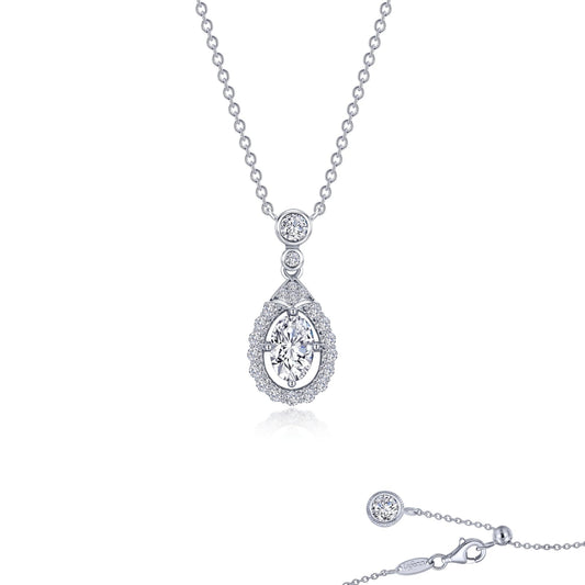 LAFONN Oval Halo Necklace N0275CLG20