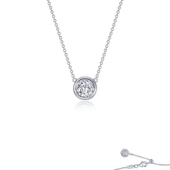 LAFONN 0.45 CTW Bezel-set Solitaire Necklace N0290CLP16