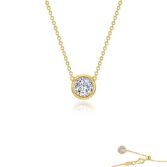 LAFONN 0.5 CTW Bezel-set Solitaire Necklace N0291CLP16