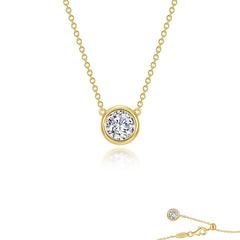 LAFONN 0.6 CTW Bezel-set Solitaire Necklace N0292CLP16