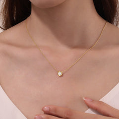 LAFONN 0.6 CTW Bezel-set Solitaire Necklace N0292CLG16