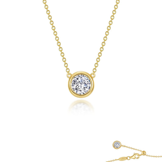 LAFONN 0.6 CTW Bezel-set Solitaire Necklace N0292CLG16