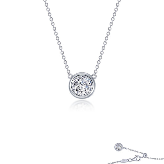 LAFONN 0.6 CTW Bezel-set Solitaire Necklace N0292CLP16