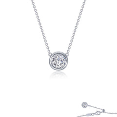 LAFONN 0.6 CTW Bezel-set Solitaire Necklace N0292CLP16