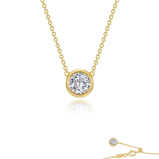 LAFONN 0.7 CTW Bezel-set Solitaire Necklace N0293CLG16