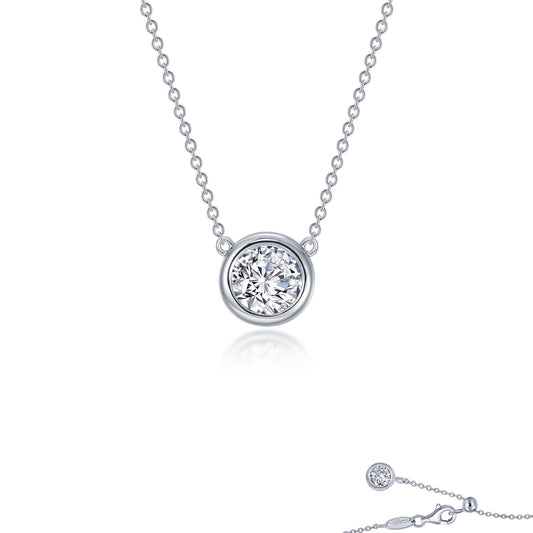 LAFONN 0.7 CTW Bezel-set Solitaire Necklace N0293CLP16