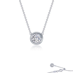 LAFONN 0.7 CTW Bezel-set Solitaire Necklace N0293CLP16