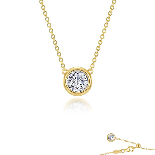 LAFONN 1.1 CTW Bezel-set Solitaire Necklace N0294CLG16