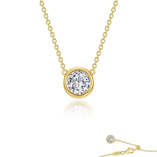 LAFONN 1.25 CTW Bezel-set Solitaire Necklace N0295CLG16