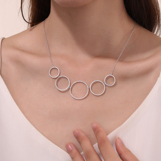 LAFONN Trendy Five-Circle Necklace N0296CLP20