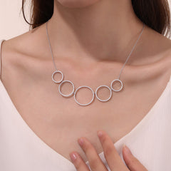 LAFONN Trendy Five-Circle Necklace N0296CLP20