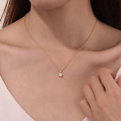LAFONN 0.50 CTW 4-Prong Solitaire Necklace N0302CLG20