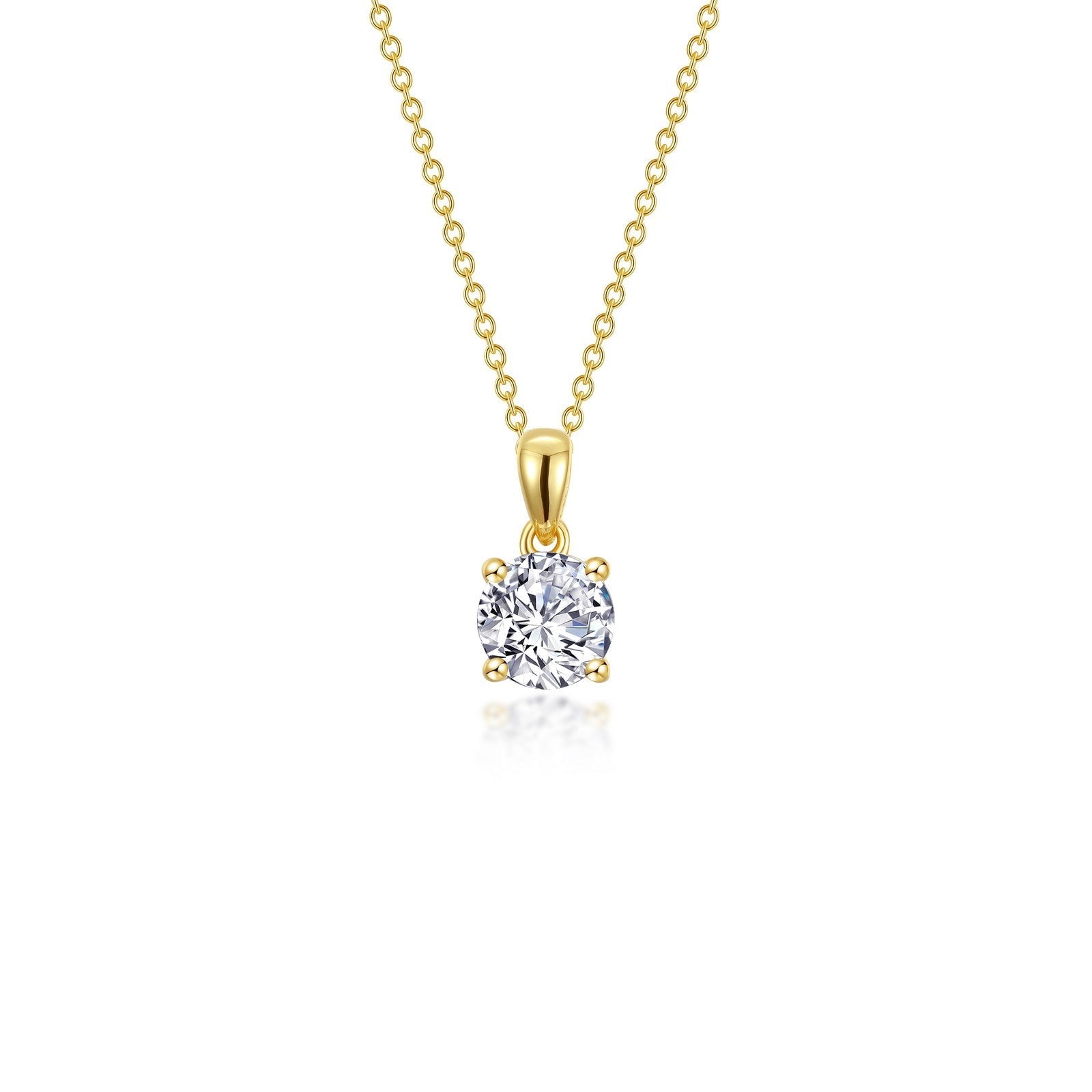LAFONN 0.85 CTW 4-Prong Solitaire Necklace N0304CLG20