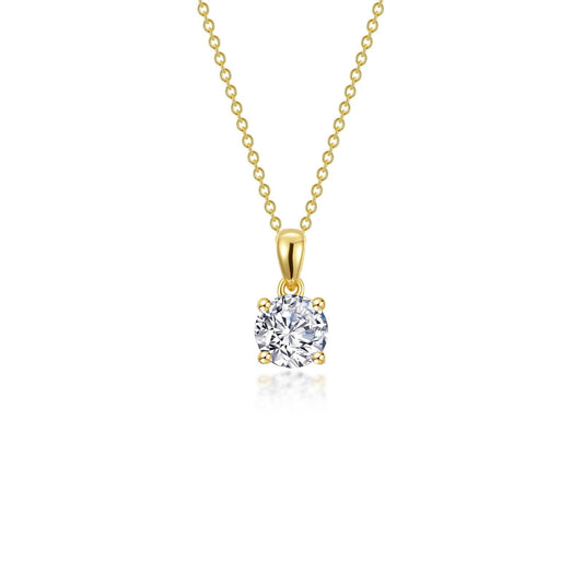 LAFONN 0.85 CTW 4-Prong Solitaire Necklace N0304CLG20