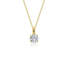 LAFONN 0.85 CTW 4-Prong Solitaire Necklace N0304CLG20