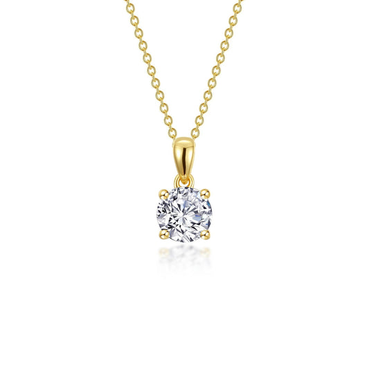 LAFONN 1.25 CTW 4-Prong Solitaire Necklace N0306CLG20