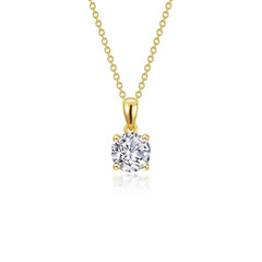 LAFONN 1.25 CTW 4-Prong Solitaire Necklace N0306CLG20
