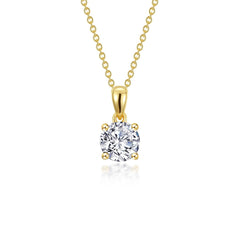 LAFONN 1.5 CTW 4-Prong Solitaire Necklace N0307CLG20