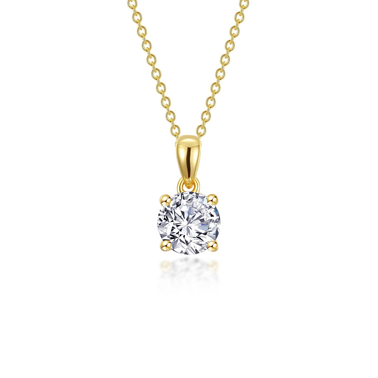 LAFONN 1.5 CTW 4-Prong Solitaire Necklace N0307CLP20