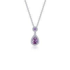 LAFONN Pear Shape Halo Necklace N0318GNP20