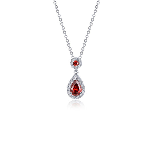 LAFONN Pear Shape Halo Necklace N0318GNP20