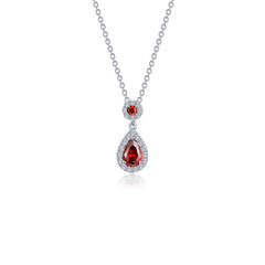 LAFONN Pear Shape Halo Necklace N0318GNP20