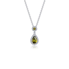 LAFONN Pear Shape Halo Necklace N0318GNP20